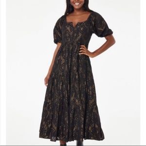 Roberta Roller Rabbit black and gold maxi